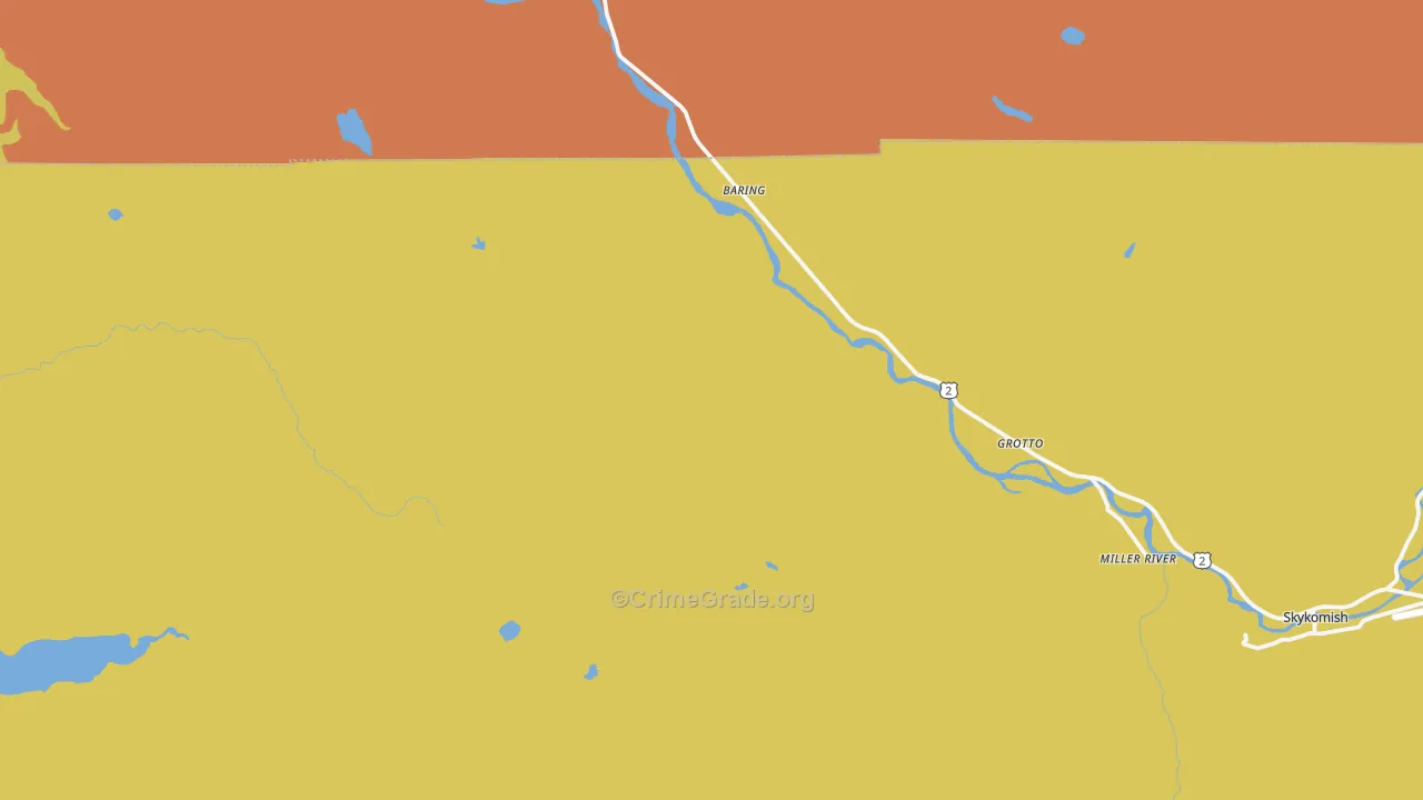 Baring, WA Map of Theft Rates