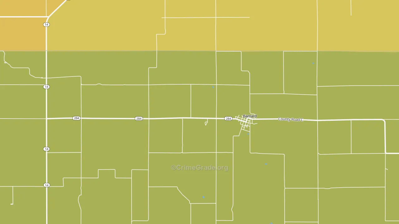 Barnard, KS Map of Theft Rates