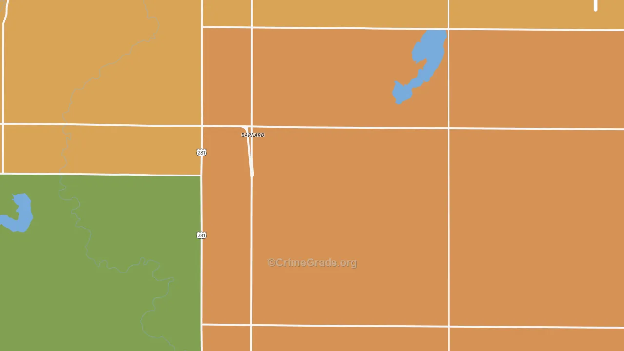 Barnard, SD Map of Theft Rates