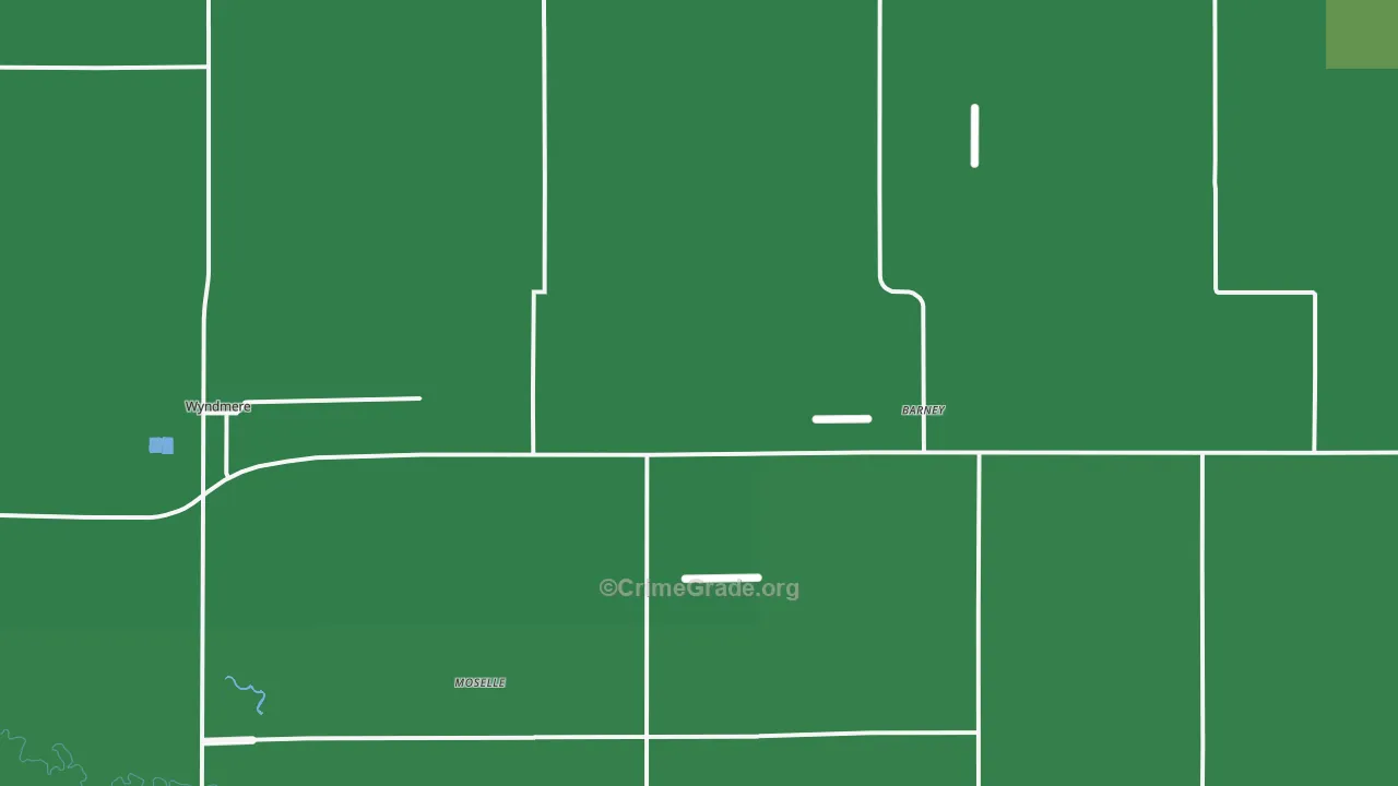 Barney, ND Map of Theft Rates
