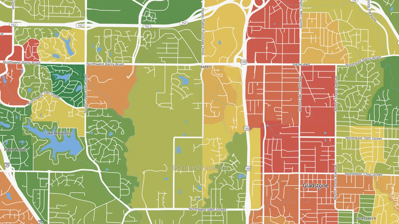 Barry Harbour, Kansas City, MO Map of Theft Rates