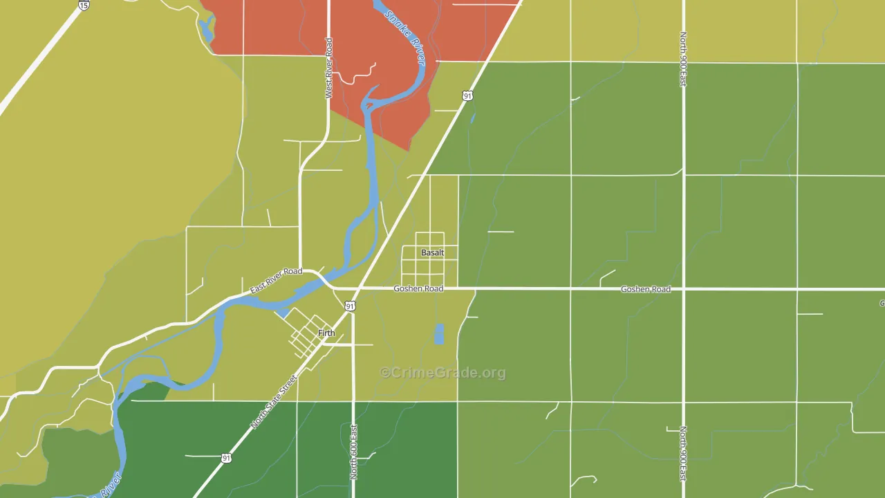 Basalt, ID Map of Theft Rates