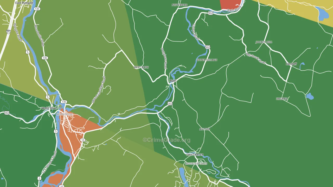 Bath, NH Map of Theft Rates