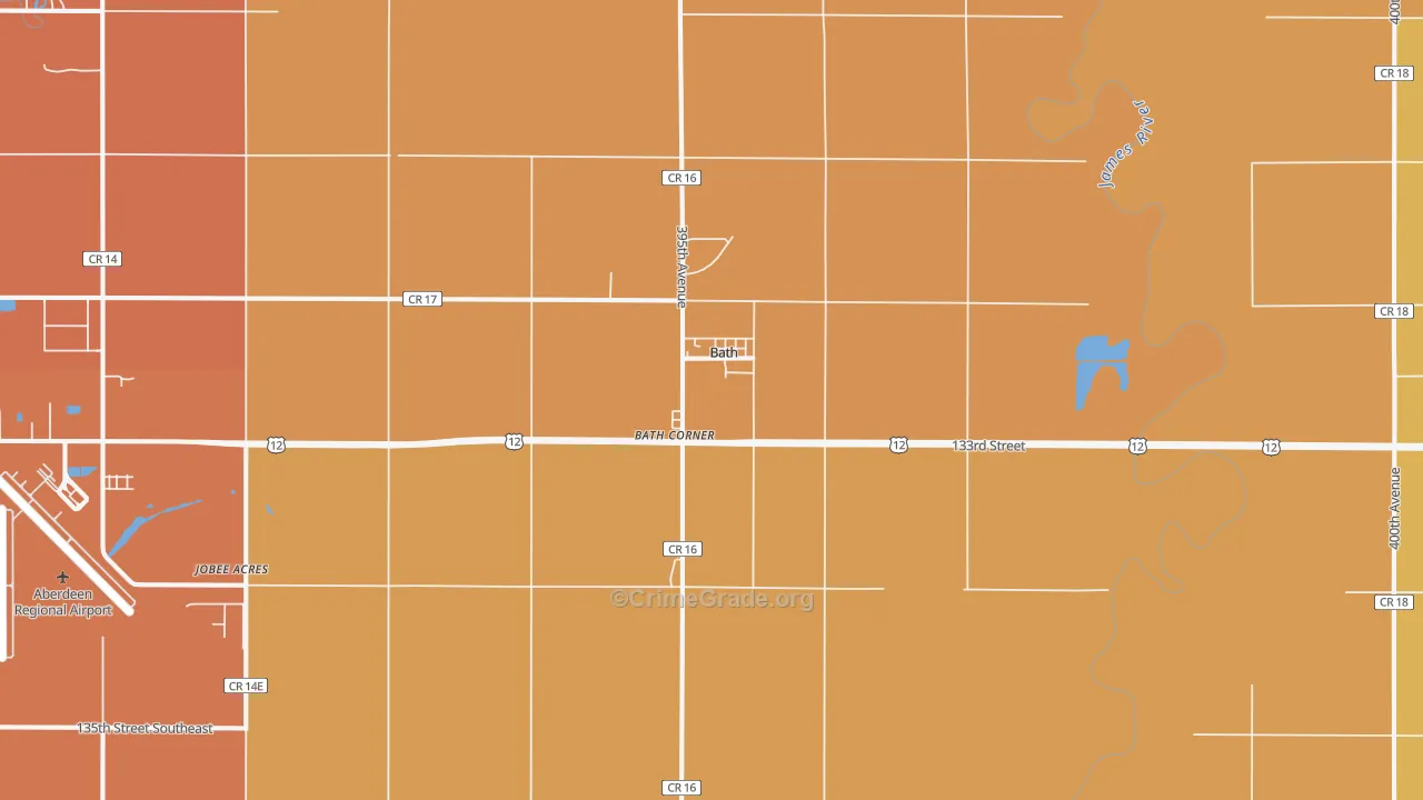 Bath, SD Map of Theft Rates