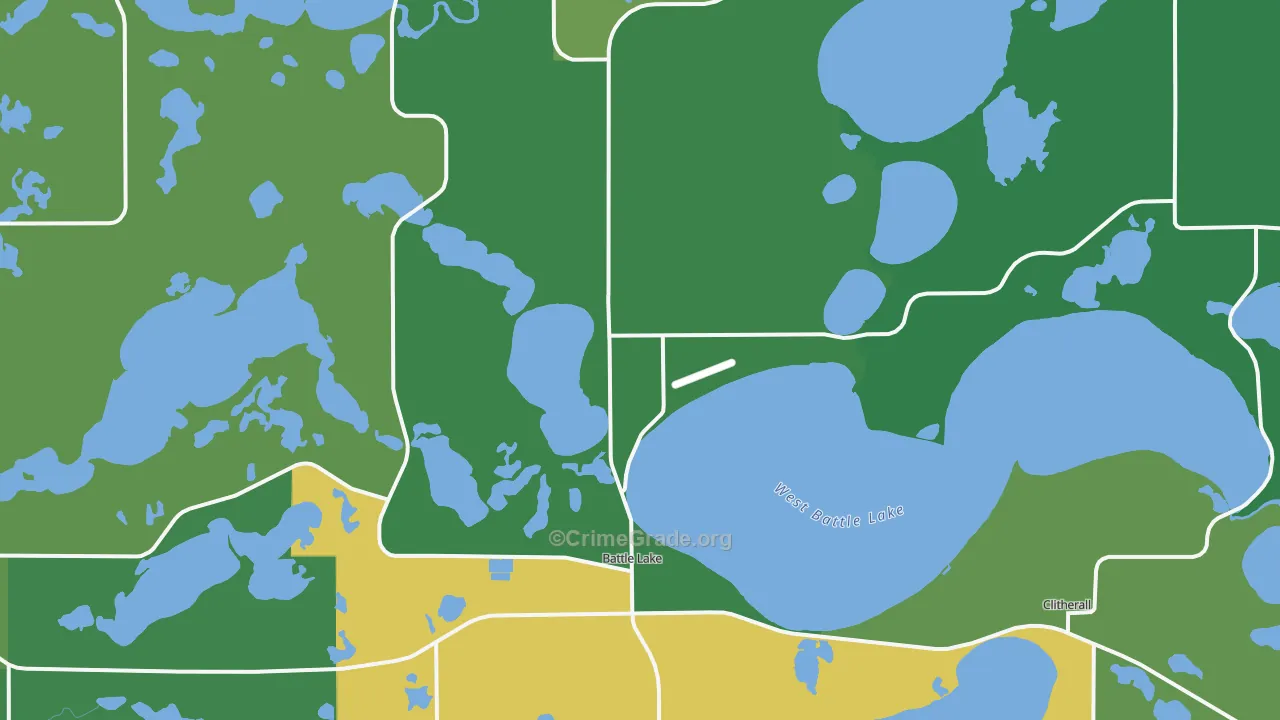 Battle Lake, MN Map of Theft Rates