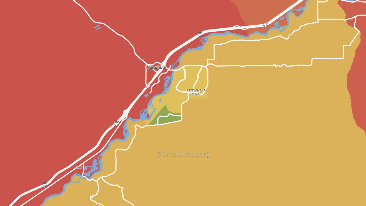 Battlement Mesa, CO Map of Theft Rates