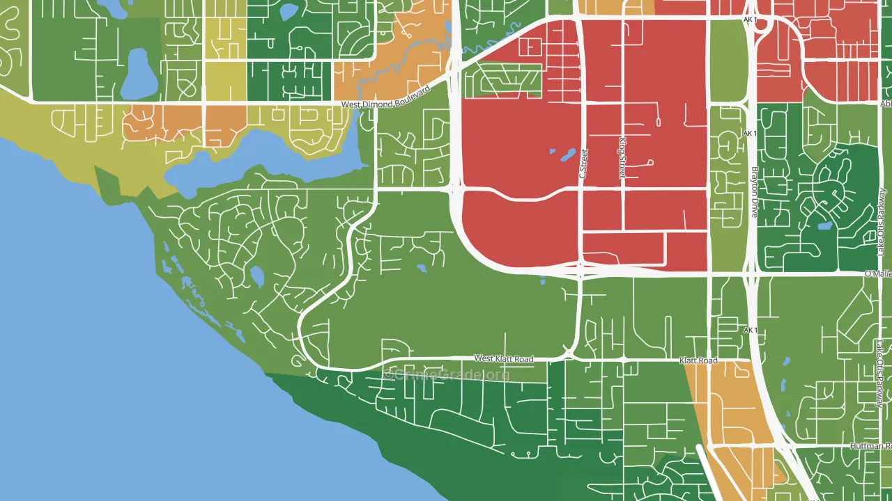 Bayshore-Klatt, Anchorage, AK Map of Theft Rates