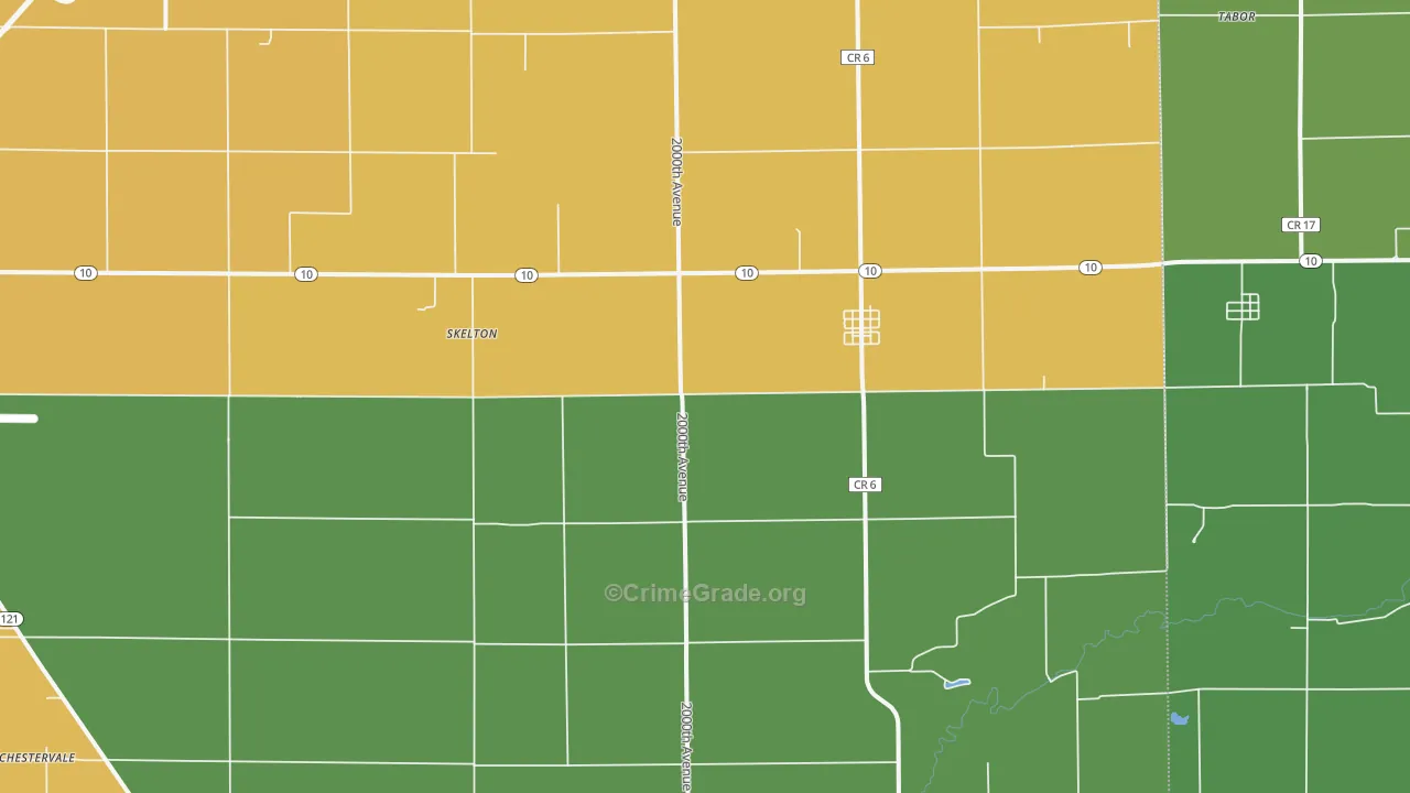 Beason, IL Map of Theft Rates