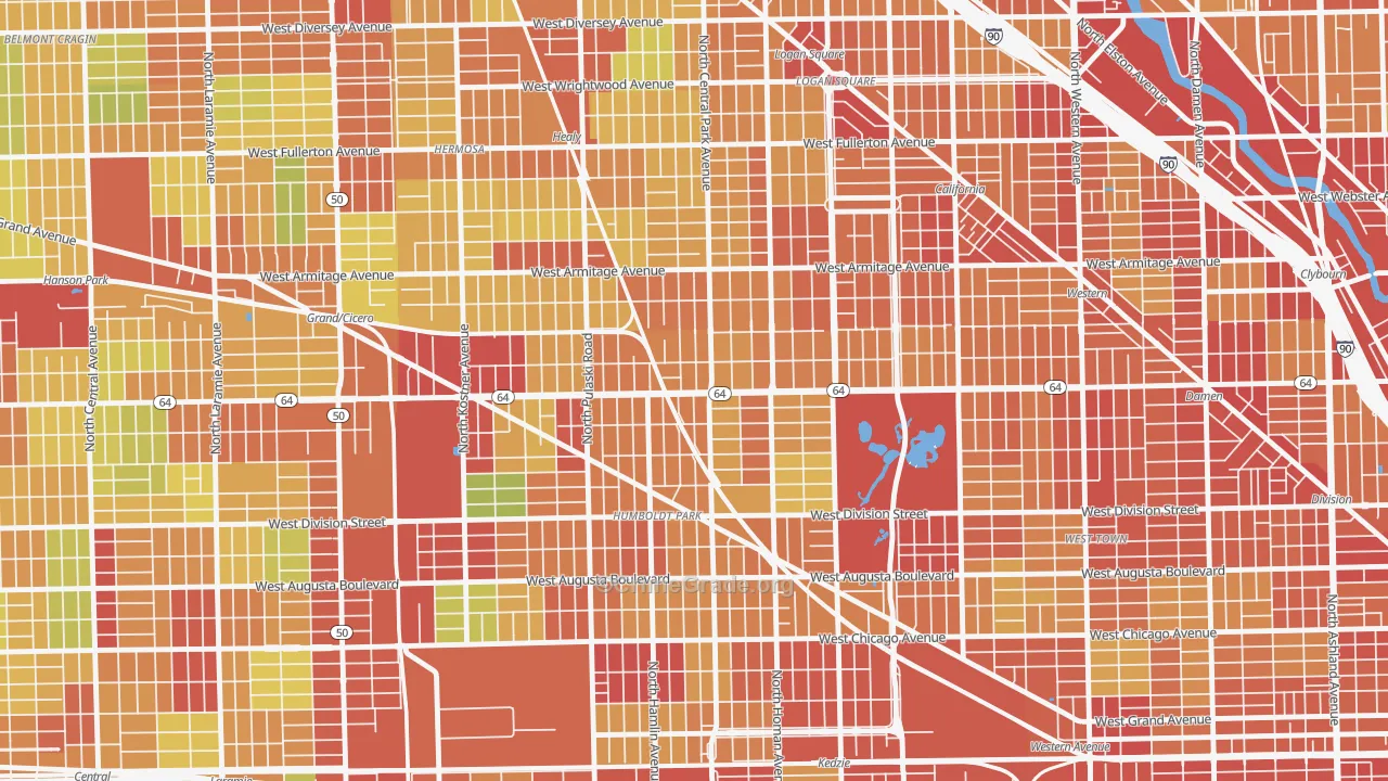 Beat 2535, Chicago, IL Map of Theft Rates