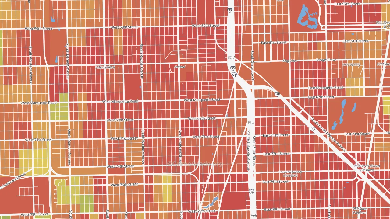 Becks Park, Chicago, IL Map of Theft Rates