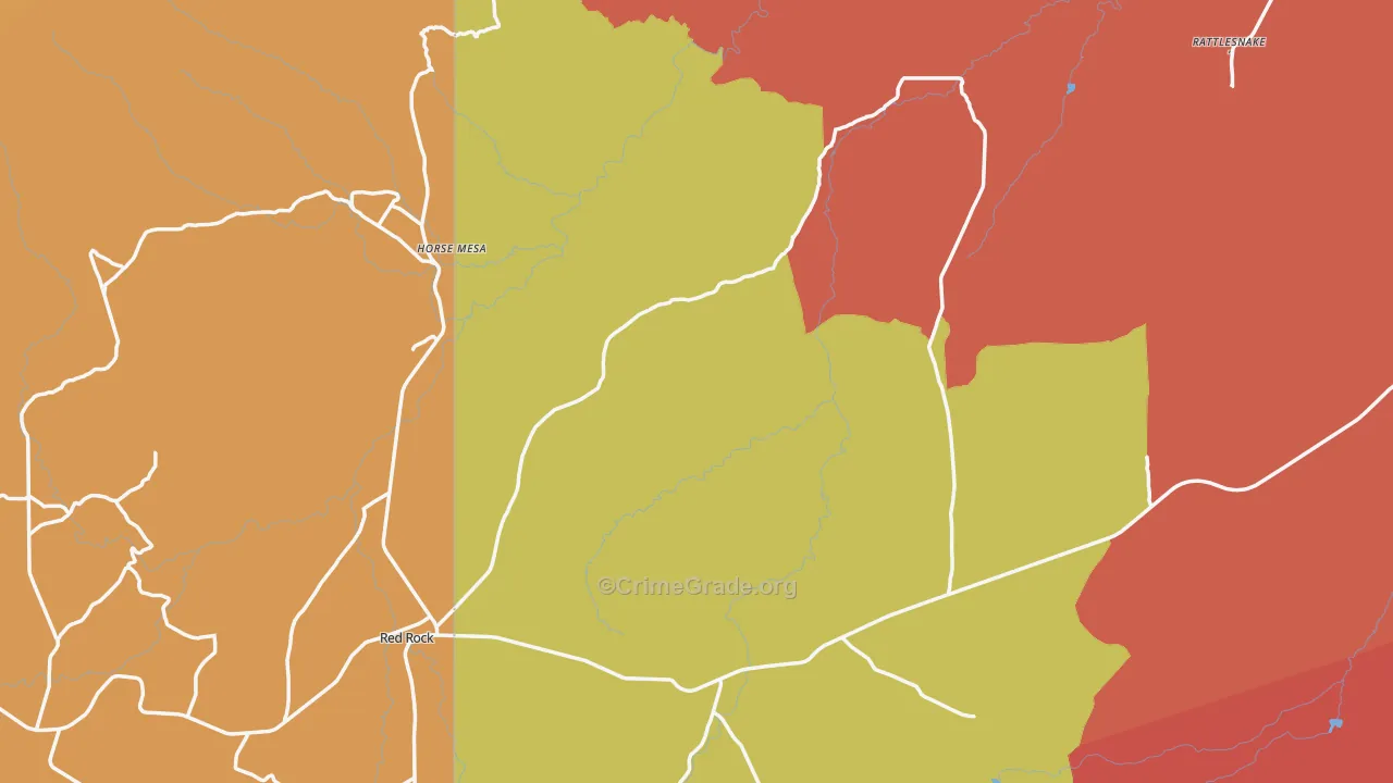 Beclabito, NM Map of Theft Rates