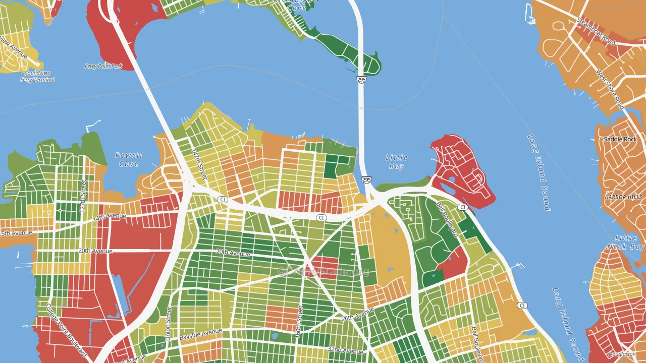 Beechhurst, Queens, NY Map of Theft Rates