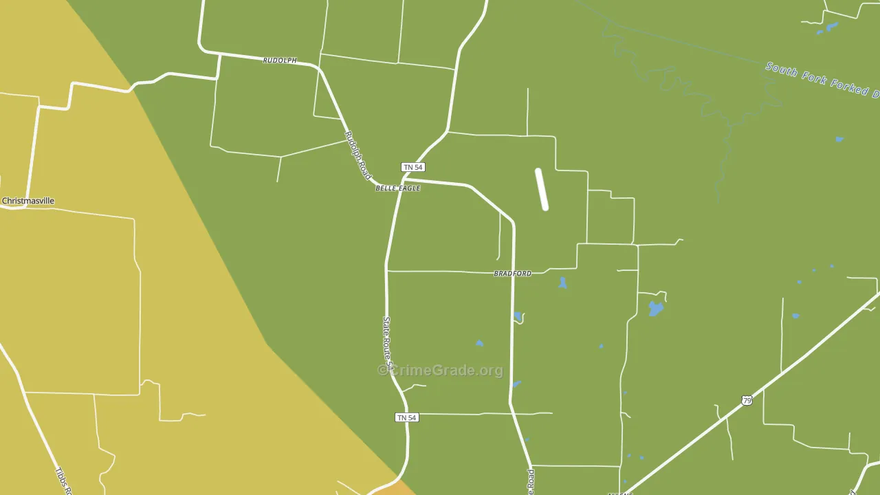 Belle Eagle, TN Map of Theft Rates
