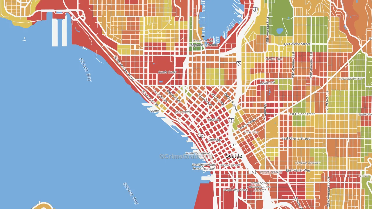 Belltown, Seattle, WA Map of Theft Rates