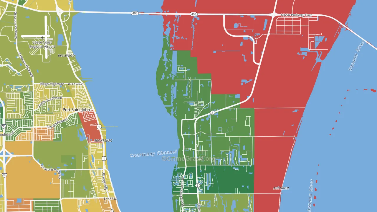 Bellwood, FL Map of Theft Rates