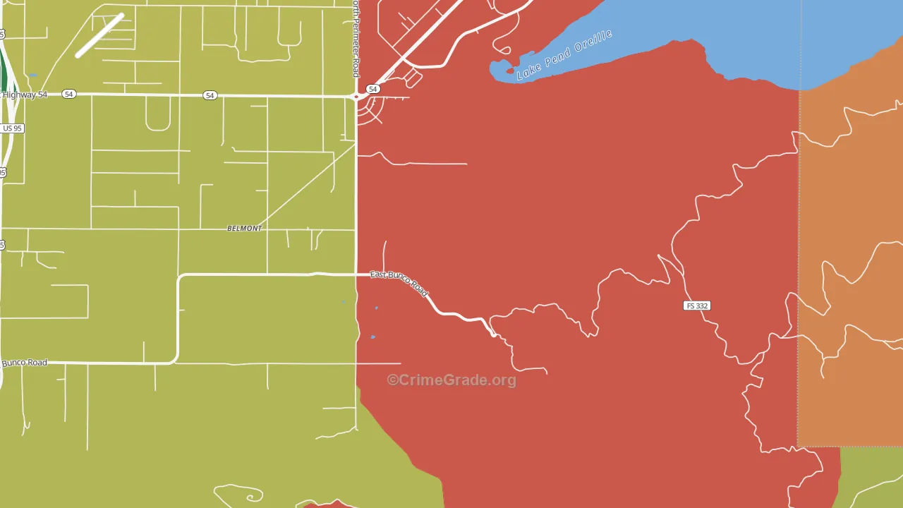 Belmont, ID Map of Theft Rates