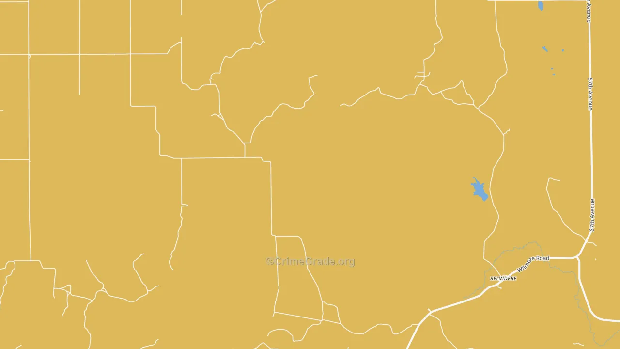 Belvidere, KS Map of Theft Rates