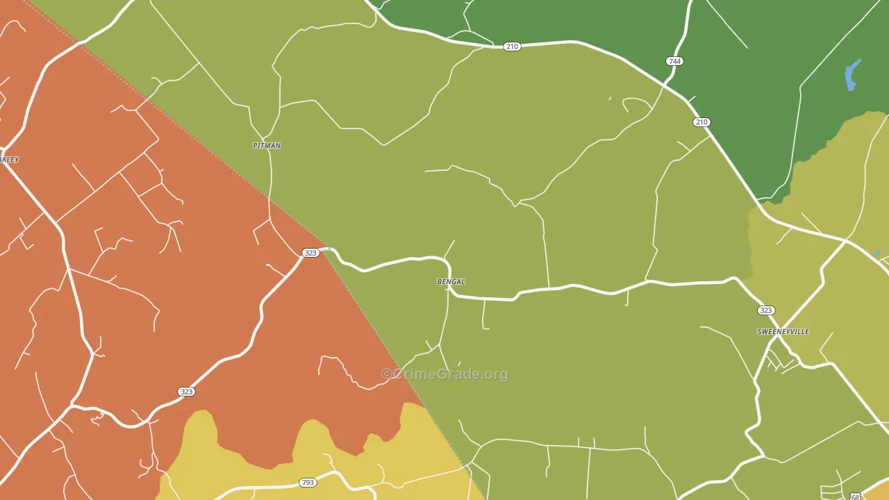 Bengal, KY Map of Theft Rates