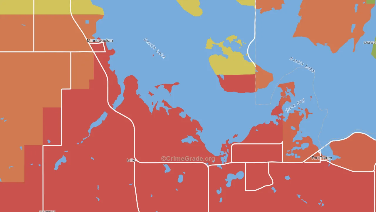 Benson County, ND Map of Theft Rates