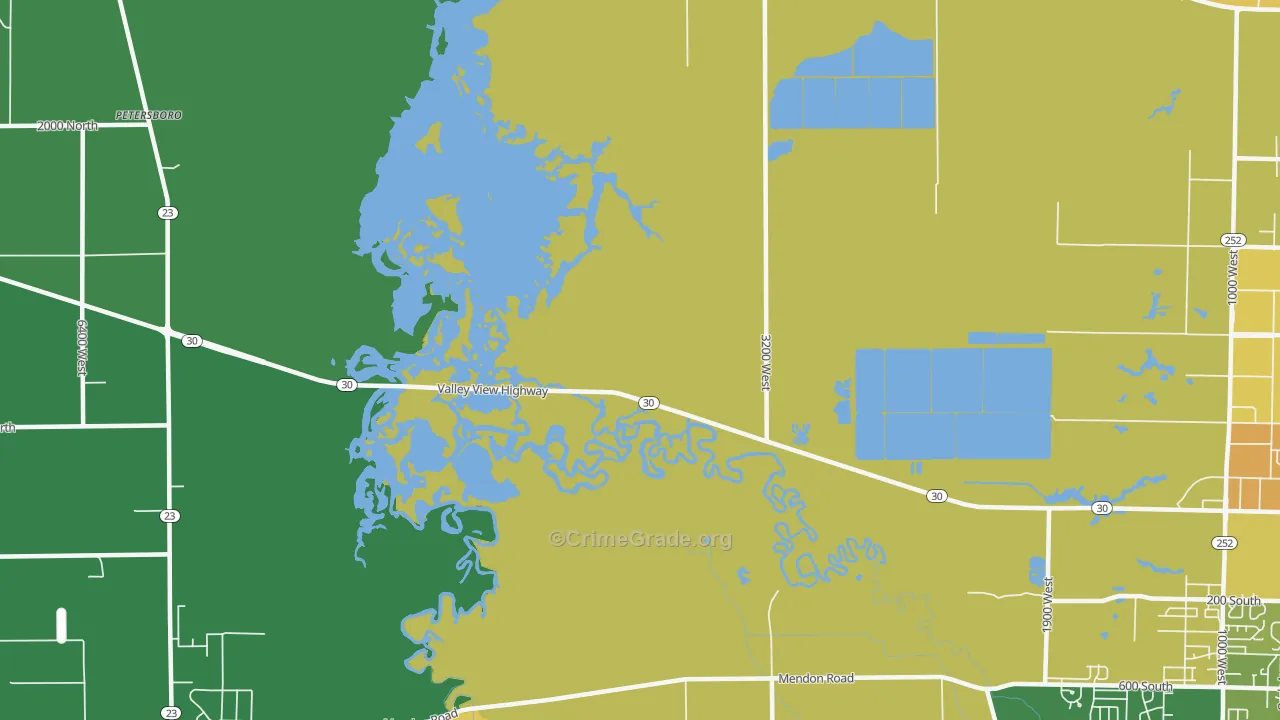 Benson, UT Map of Theft Rates