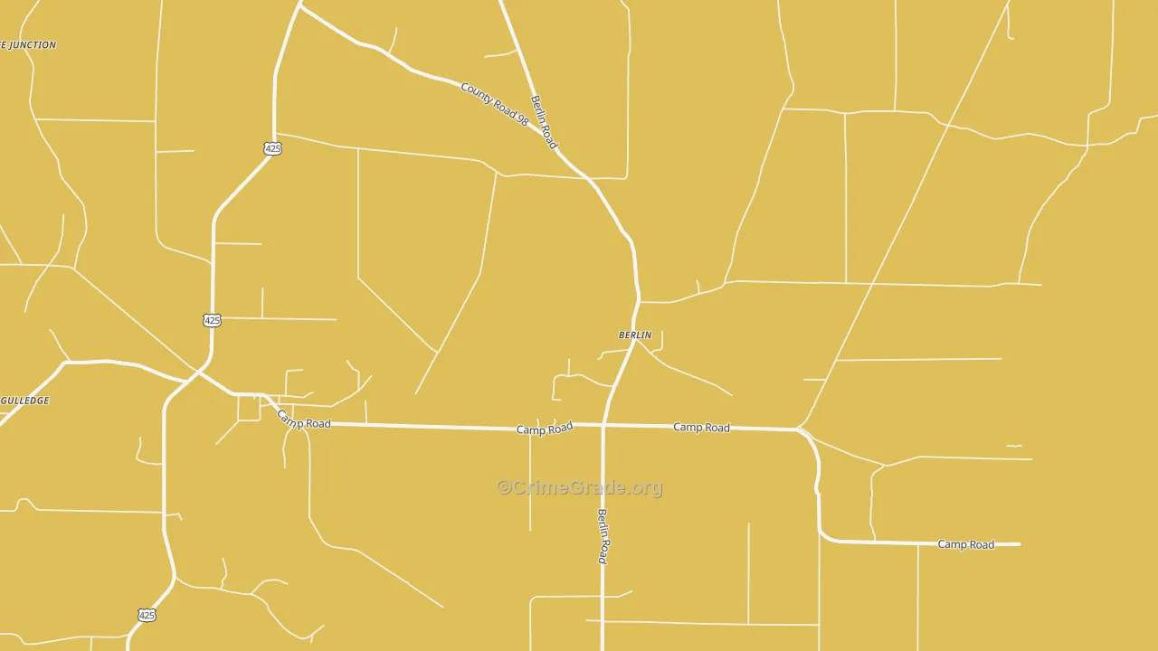Berlin, AR Map of Theft Rates