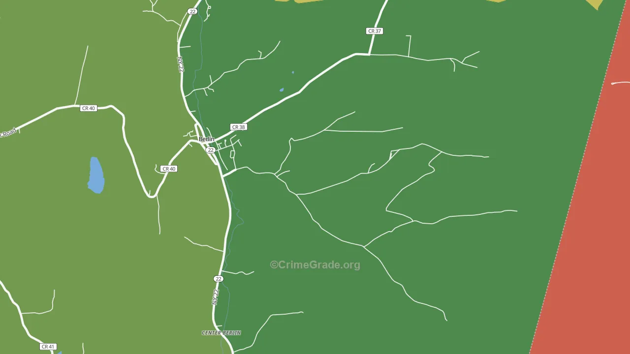 Berlin, NY Map of Theft Rates