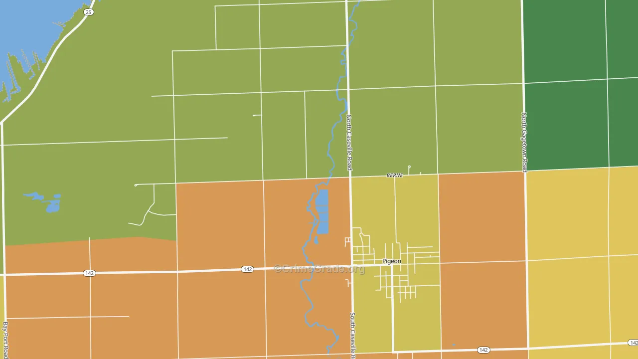 Berne, MI Map of Theft Rates