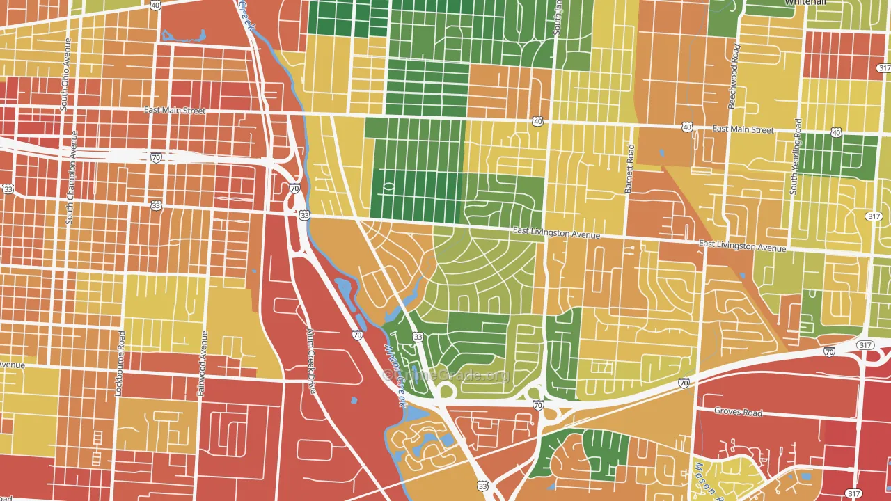 Berwick, Columbus, OH Map of Theft Rates
