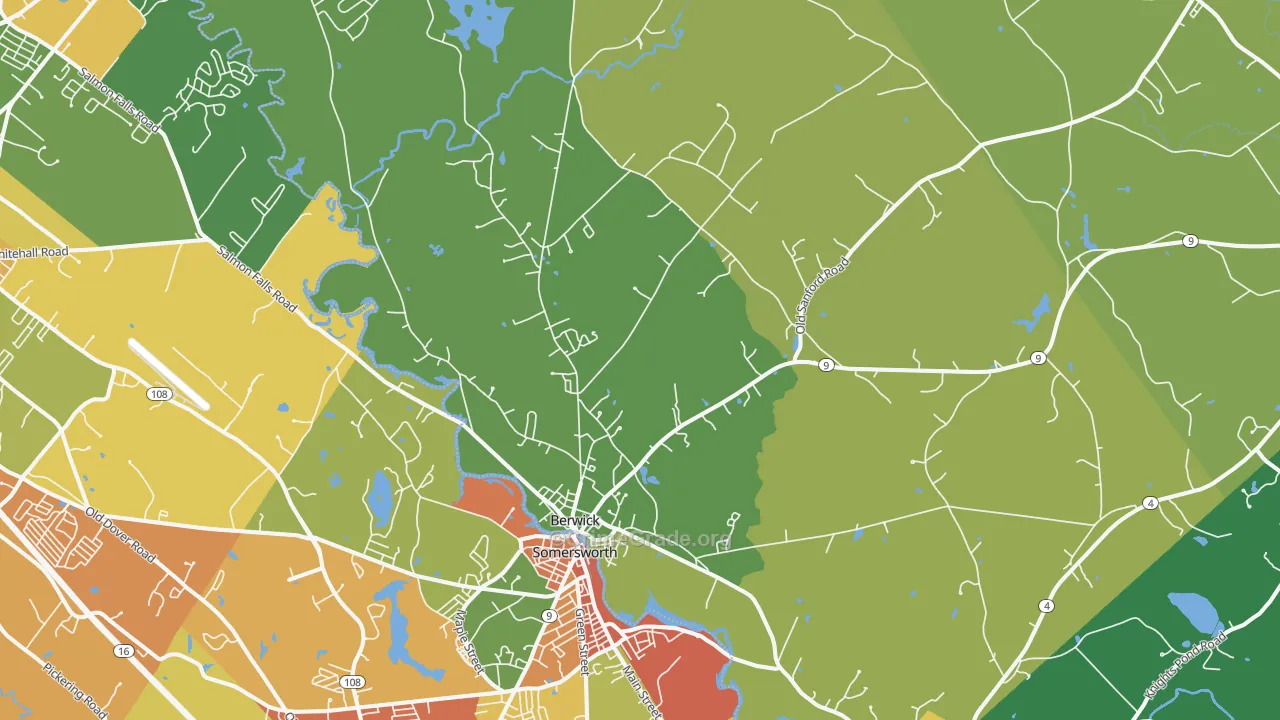 Berwick, ME Map of Theft Rates