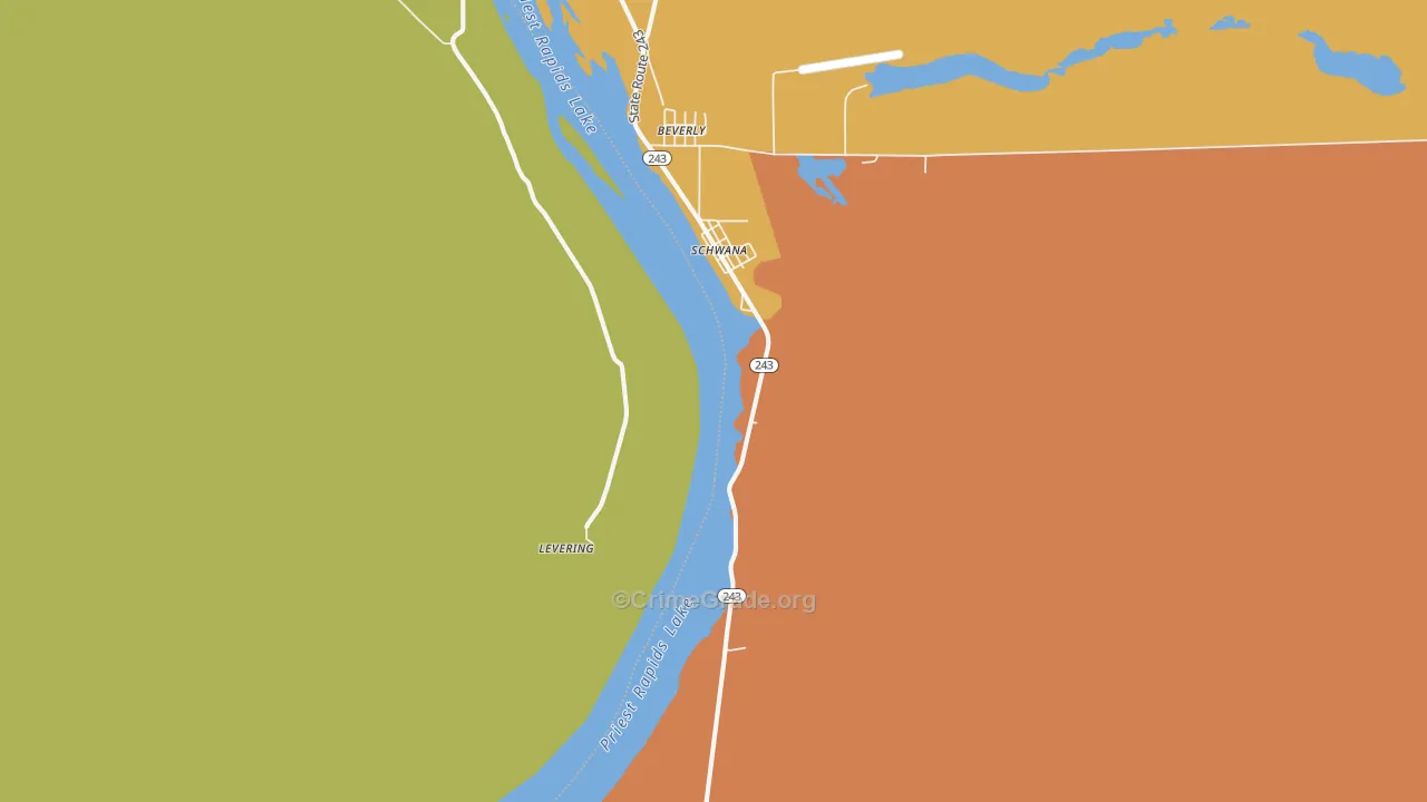 Beverly, WA Map of Theft Rates
