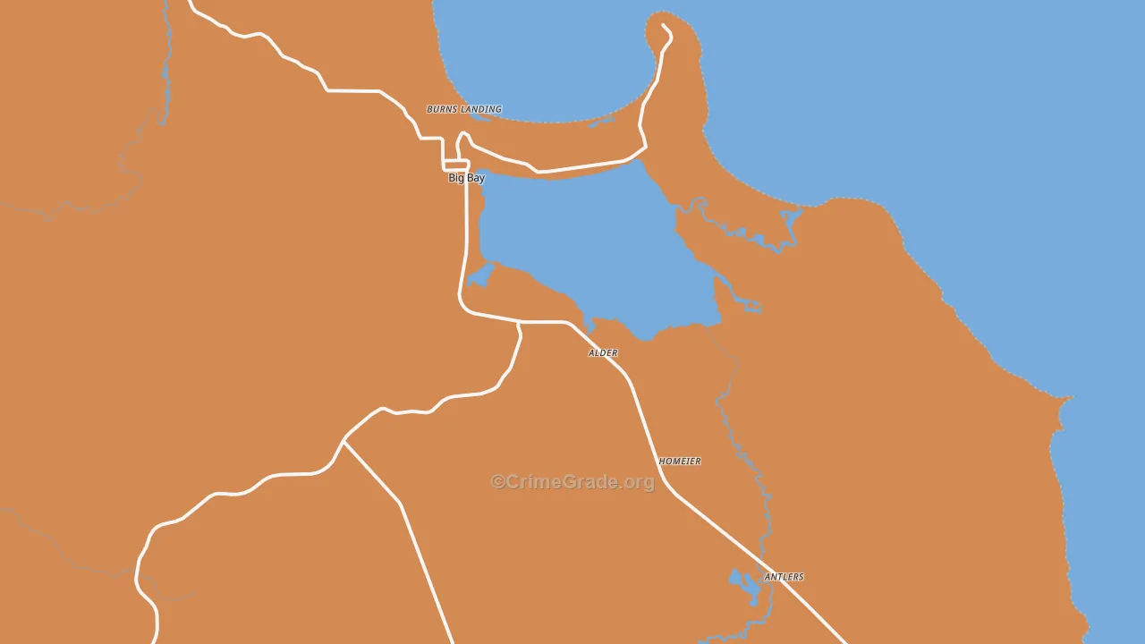 Big Bay, MI Map of Theft Rates