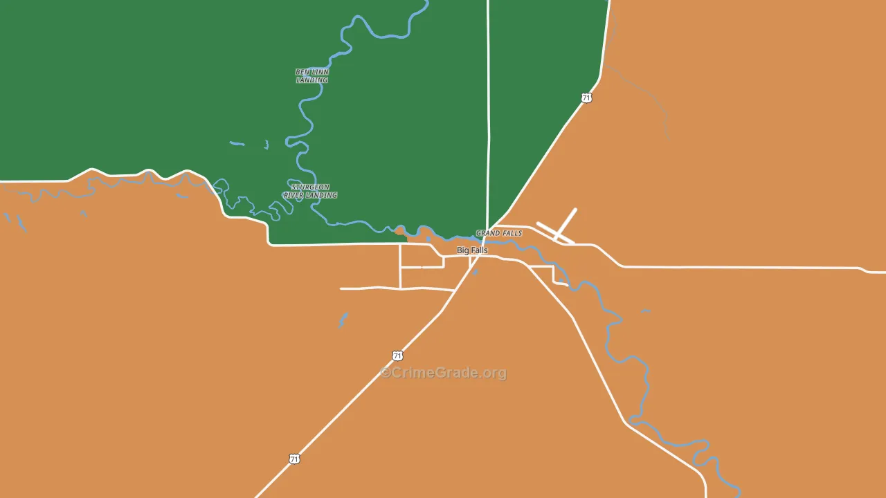 Big Falls, MN Map of Theft Rates
