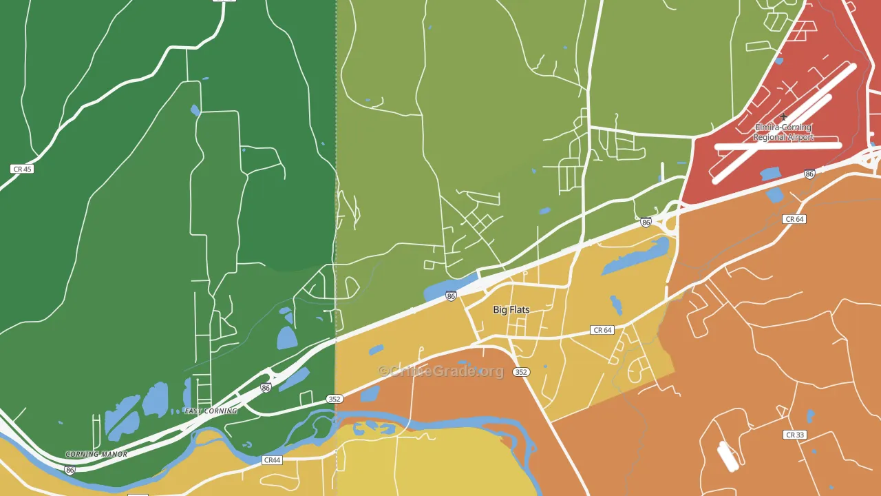 Big Flats, NY Map of Theft Rates