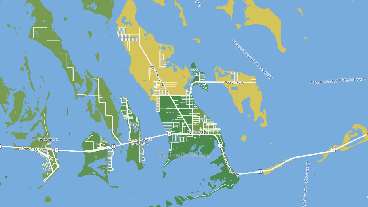 Big Pine Key, FL Map of Theft Rates