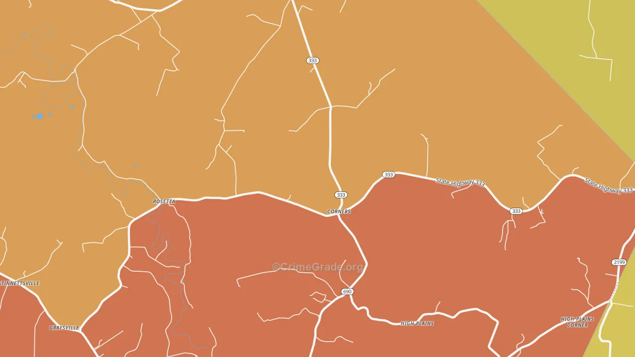 Big Spring, KY Map of Theft Rates