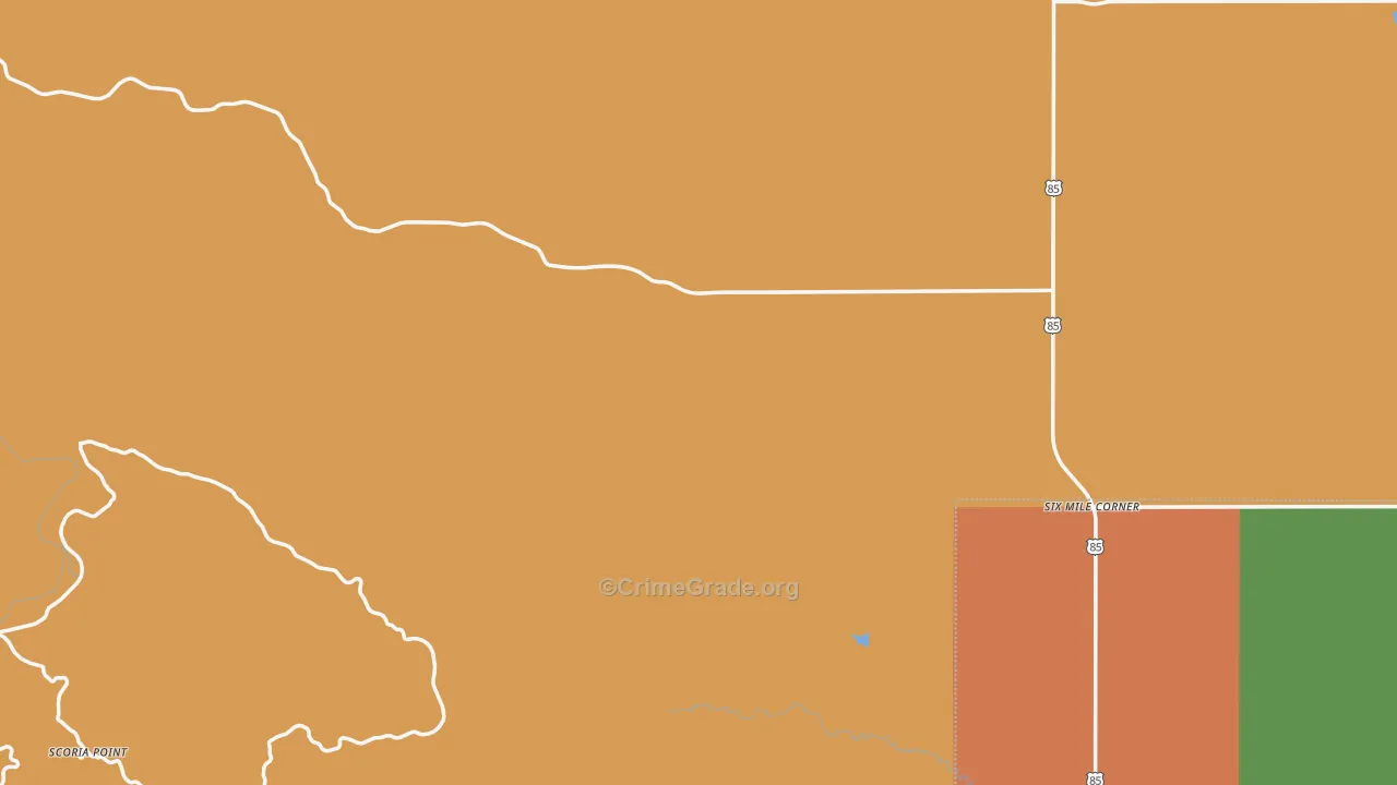 Billings County, ND Map of Theft Rates