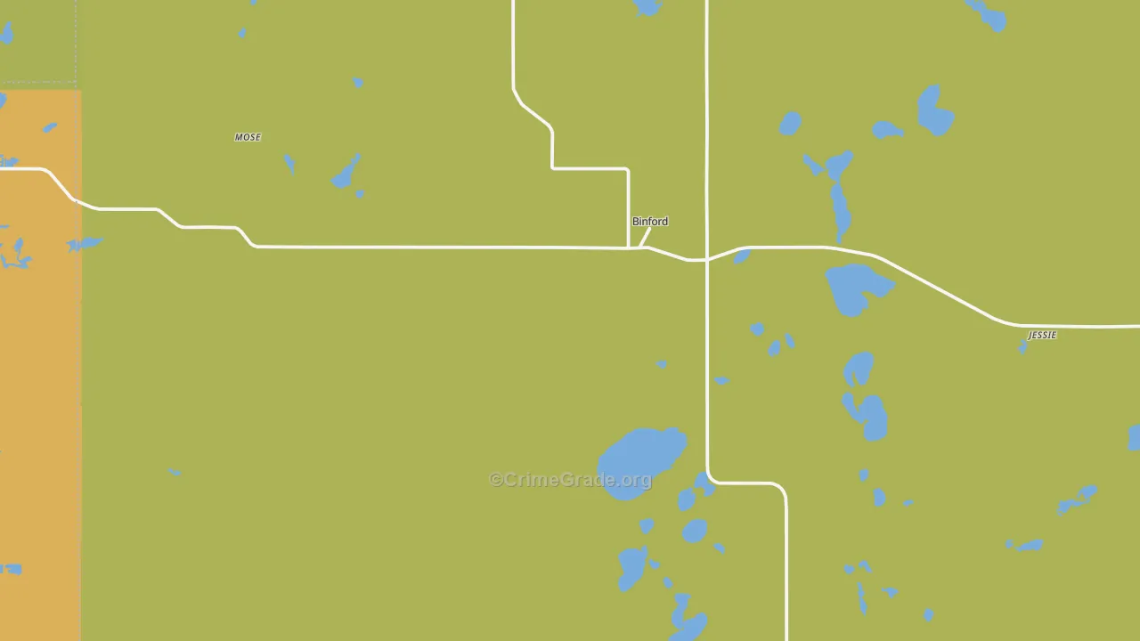 Binford, ND Map of Theft Rates