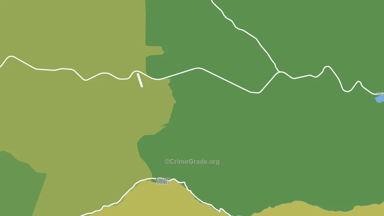 Bingham Springs, OR Map of Theft Rates