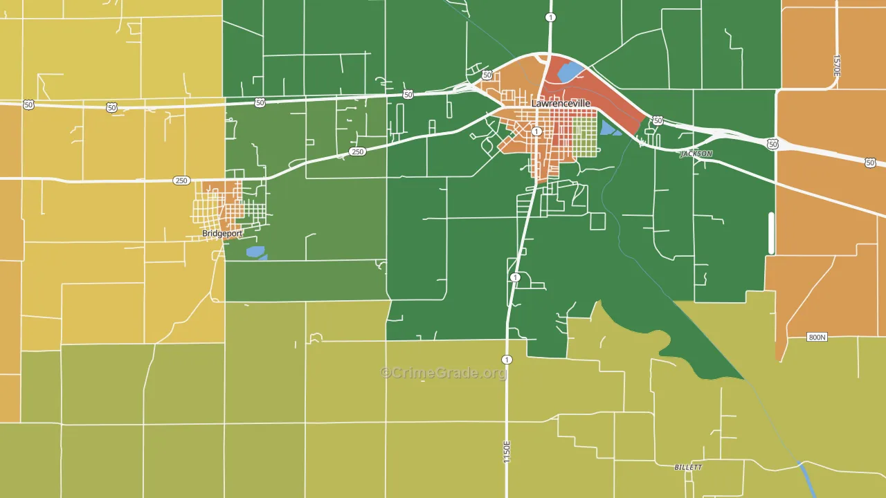 Birds, IL Map of Theft Rates