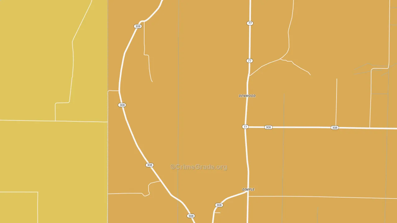 Birdsong, AR Map of Theft Rates