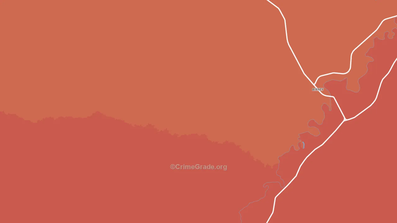 Birney, MT Map of Theft Rates