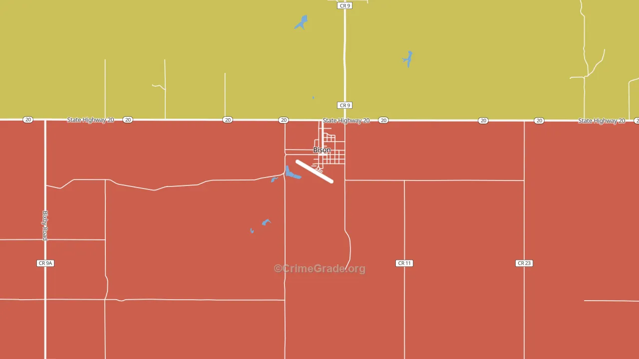 Bison, SD Map of Theft Rates