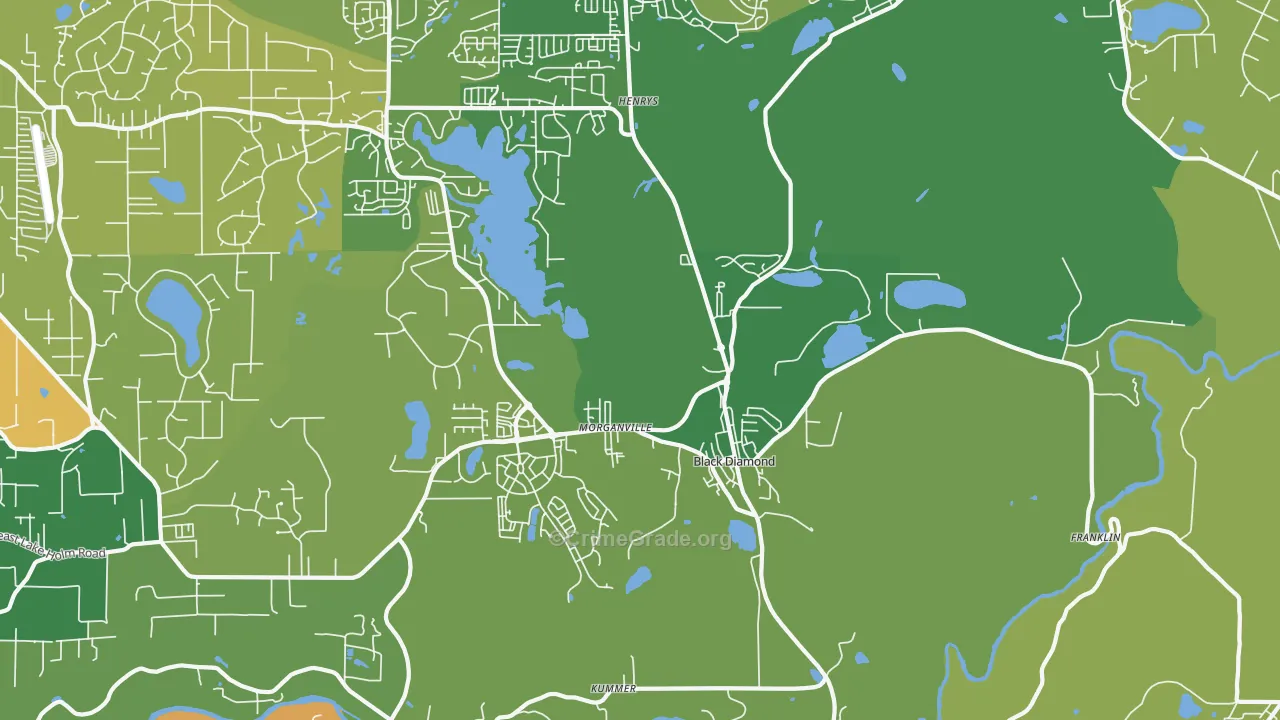 Black Diamond, WA Map of Theft Rates