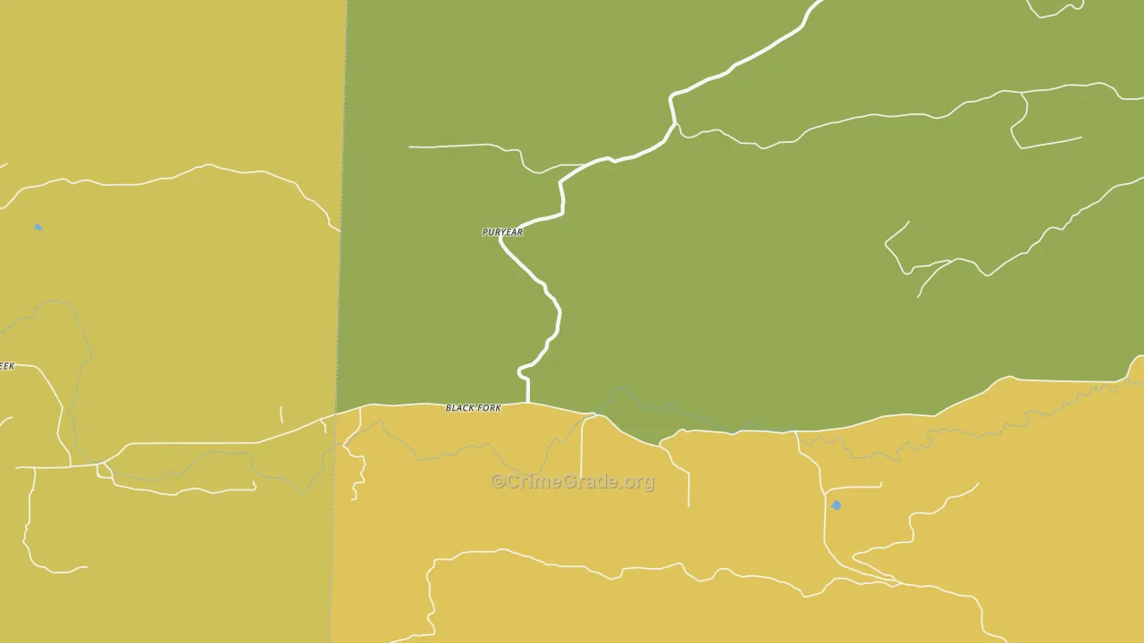 Black Fork, AR Map of Theft Rates
