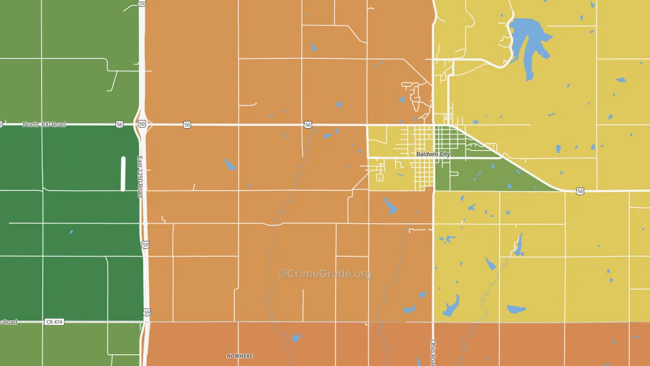Black Jack, KS Map of Theft Rates