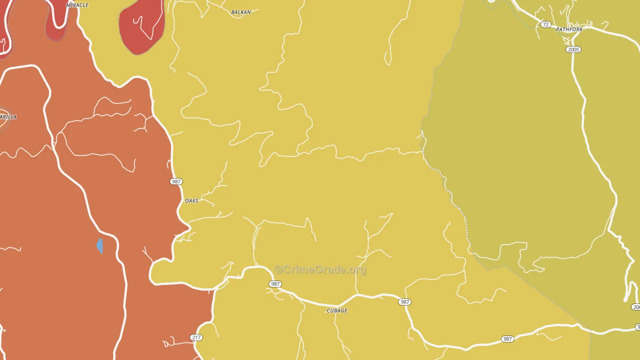 Black Snake, KY Map of Theft Rates