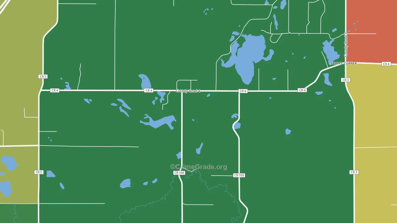 Blackhoof, MN Map of Theft Rates
