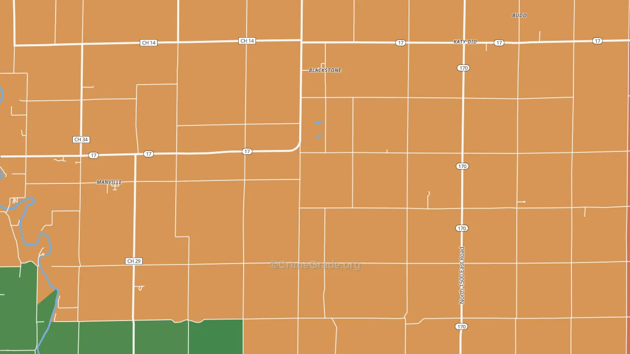 Blackstone, IL Map of Theft Rates