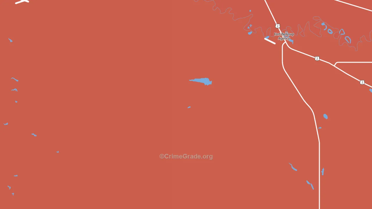 Blaine County, MT Map of Theft Rates