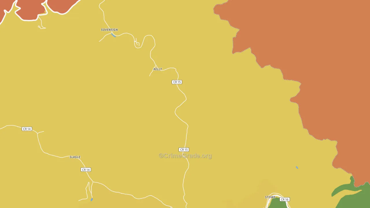 Blair, WV Map of Theft Rates